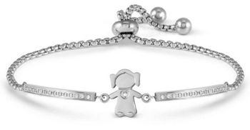 Bransoletka Nomination Milleluci stalowa srebrna z motywem dziewczynki regulowana 028016 026d.jpg